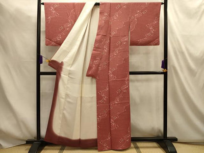 平和屋着物■上質な小紋　流水花文　正絹　逸品　AABM7497sx
