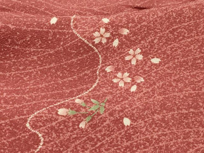 平和屋着物■上質な小紋　流水花文　正絹　逸品　AABM7497sx