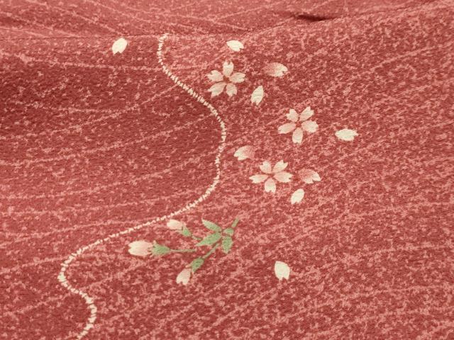 平和屋着物■上質な小紋　流水花文　正絹　逸品　AABM7497sx