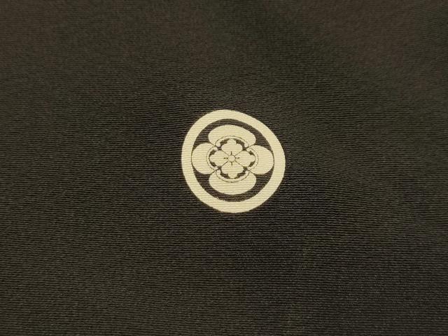 平和屋着物■豪華黒留袖　駒刺繍　飛鶴吉祥松文　金彩　正絹　逸品　AABM7506sx