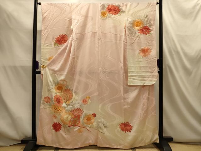 平和屋着物■豪華振袖　駒刺繍　流水花鼓文　暈し染め　金銀糸　正絹　逸品　AABM7508sx