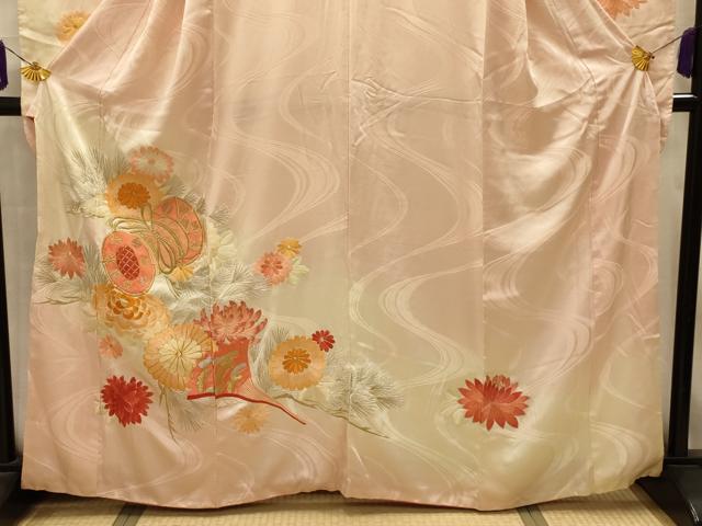 平和屋着物■豪華振袖　駒刺繍　流水花鼓文　暈し染め　金銀糸　正絹　逸品　AABM7508sx