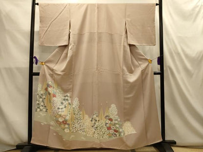 平和屋着物■豪華色留袖　草花文　正絹　逸品　AABM7511sx