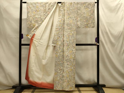 平和屋着物■上質な小紋　紬地　辻が花　正絹　逸品　AABM7517sx