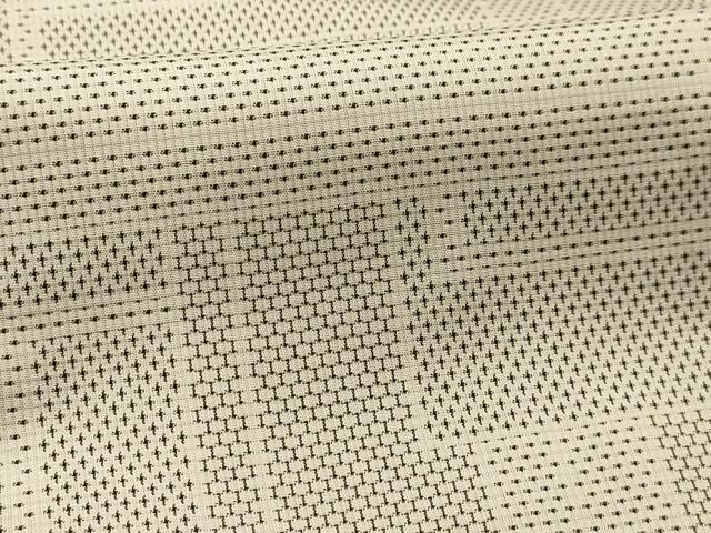 平和屋着物■上質な紬　幾何学文様　正絹　逸品　AABM7518sx
