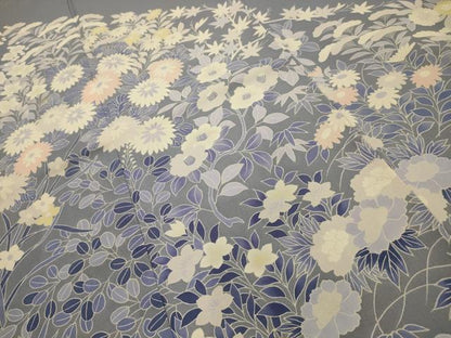 平和屋着物■豪華色留袖　作家物　草花文　正絹　逸品　AABM7519sx