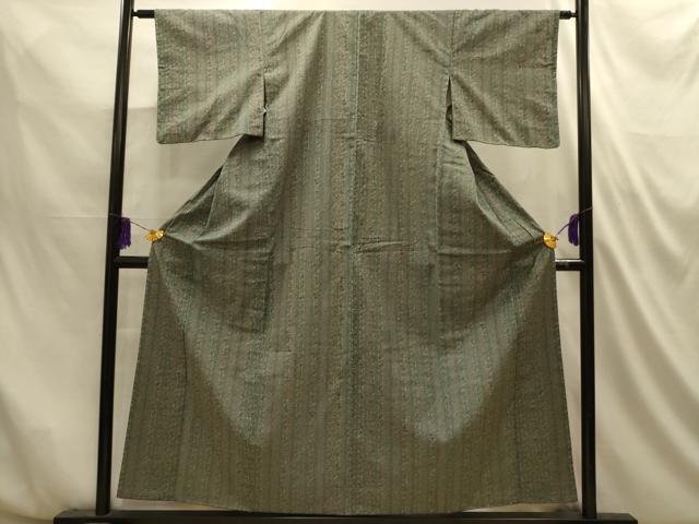 平和屋着物■上質な小紋　紬地　花間道　正絹　逸品　AABM7520sx