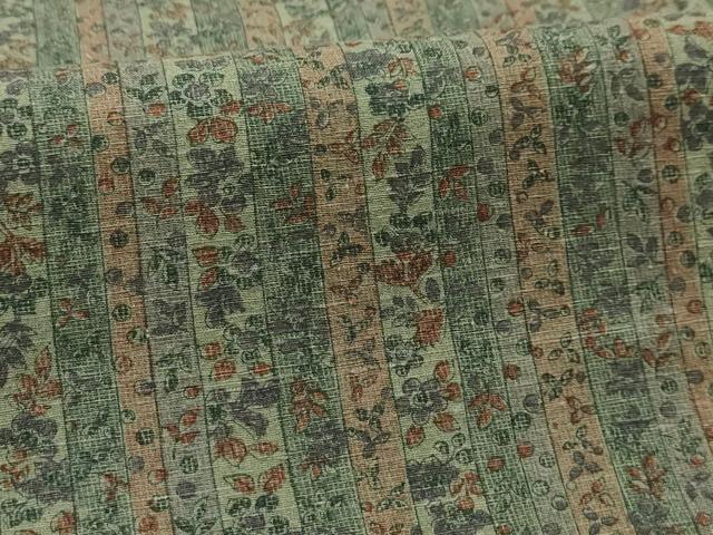平和屋着物■上質な小紋　紬地　花間道　正絹　逸品　AABM7520sx