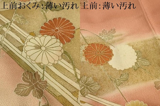 平和屋着物■豪華色留袖　駒刺繍　渡橋立波花文　暈し染め　金彩　正絹　逸品　AABM7522sx