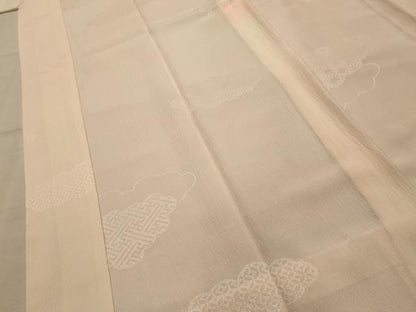 平和屋着物■長襦袢　無双仕立て　雲取吉祥文　暈し染め　正絹　逸品　AABM7523sx