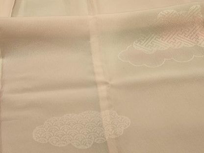 平和屋着物■長襦袢　無双仕立て　雲取吉祥文　暈し染め　正絹　逸品　AABM7523sx