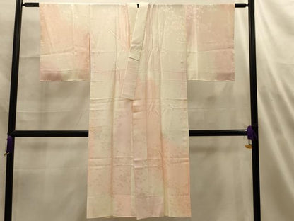 平和屋着物■長襦袢　無双仕立て　枝花文　暈し染め　正絹　逸品　AABM7532sx