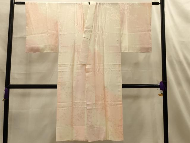 平和屋着物■長襦袢　無双仕立て　枝花文　暈し染め　正絹　逸品　AABM7532sx