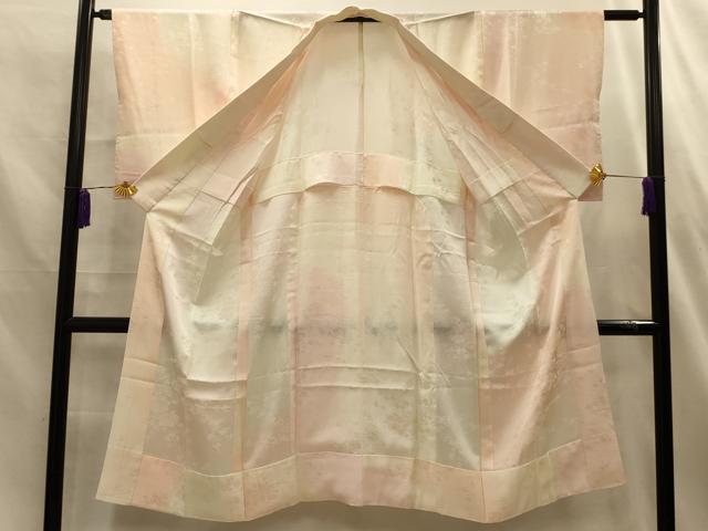 平和屋着物■長襦袢　無双仕立て　枝花文　暈し染め　正絹　逸品　AABM7532sx