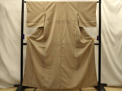 平和屋着物■上質な小紋　間道　正絹　逸品　AABM7538sx