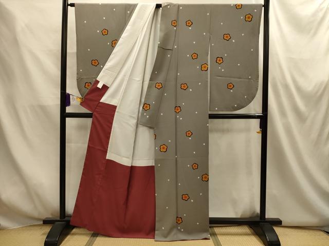 平和屋着物■小振袖　二尺袖　舞花文　洗える着物　AABM7542sx