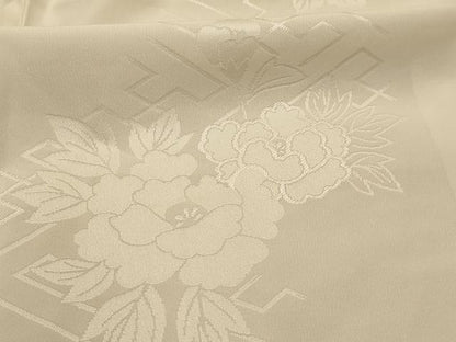 平和屋着物■長襦袢　袷　草花地紋　正絹　逸品　AABM7551sx