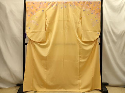 平和屋着物■小振袖　二尺袖　舞花文　暈し染め　洗える着物　AABM7552sx