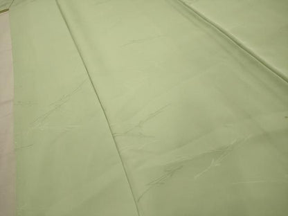 平和屋着物■上質な色無地　松葉地紋　白緑色　正絹　逸品　AABM7560sx