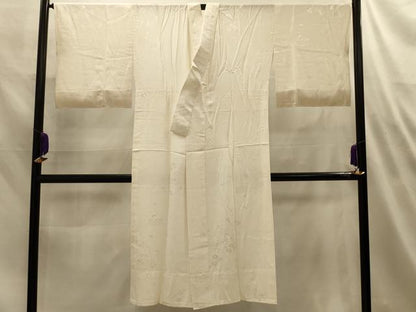 平和屋着物■長襦袢　無双仕立て　流水花鼓地紋　正絹　逸品　AABM7564sx