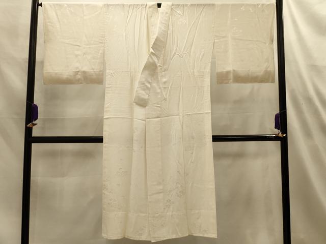 平和屋着物■長襦袢　無双仕立て　流水花鼓地紋　正絹　逸品　AABM7564sx