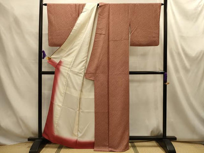平和屋着物■江戸小紋　草花文　正絹　逸品　AABM7567sx