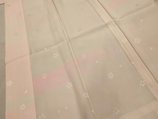 平和屋着物■長襦袢　無双仕立て　霞花文　暈し染め　正絹　逸品　AABM7575sx