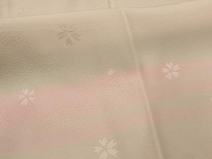 平和屋着物■長襦袢　無双仕立て　霞花文　暈し染め　正絹　逸品　AABM7575sx