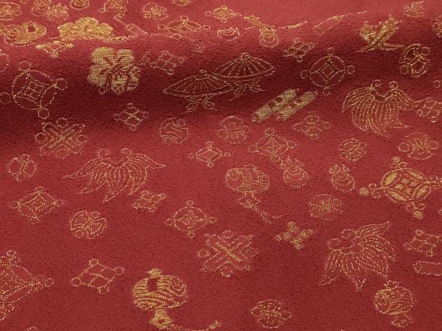 平和屋着物■豪華色留袖　宝尽くし　寿光織　金糸　正絹　逸品　AABM7576sx