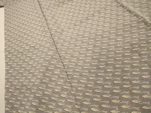 平和屋着物■上質な小紋　扇子　七福神　正絹　逸品　AABM7597sx