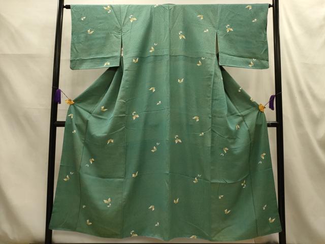 平和屋着物■上質な小紋　舞蝶文　金彩　正絹　逸品　AABM7601sx
