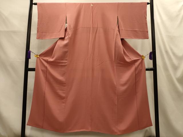 平和屋着物■上質な色無地　紋意匠　東雲色　正絹　逸品　AABM7602sx