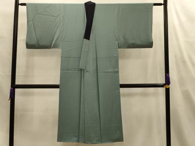 平和屋着物■男性　長襦袢　袷　人物風景文　暈し染め　金彩　正絹　逸品　AABM7621sx