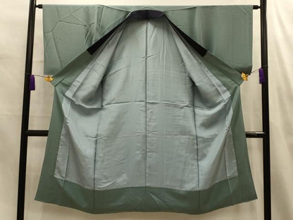 平和屋着物■男性　長襦袢　袷　人物風景文　暈し染め　金彩　正絹　逸品　AABM7621sx