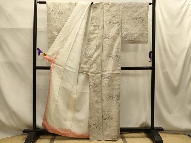 平和屋着物■本場大島紬　風景文　正絹　逸品　AABM7624sx