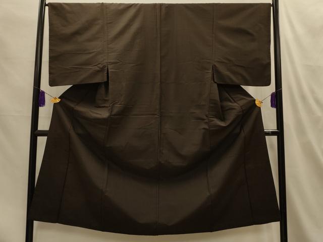 平和屋着物■男性　お召　幾何学文様　正絹　逸品　AABM7631sx