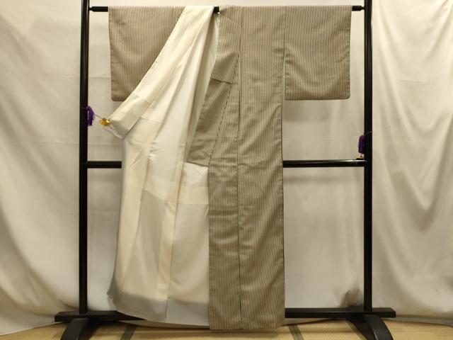 平和屋着物■上質な小紋　間道　正絹　逸品　AABM7636sx