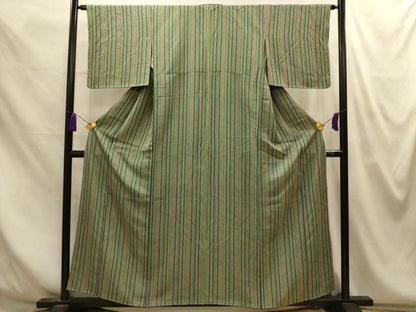 平和屋着物■上質な小紋　間道　正絹　逸品　AABM7638sx