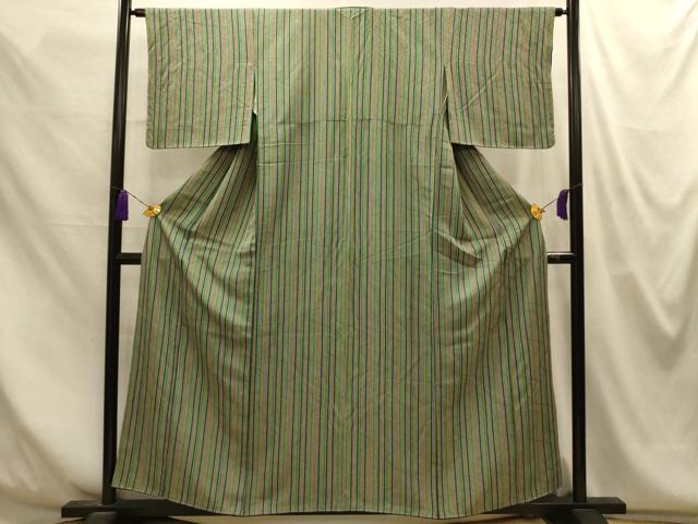 平和屋着物■上質な小紋　間道　正絹　逸品　AABM7638sx