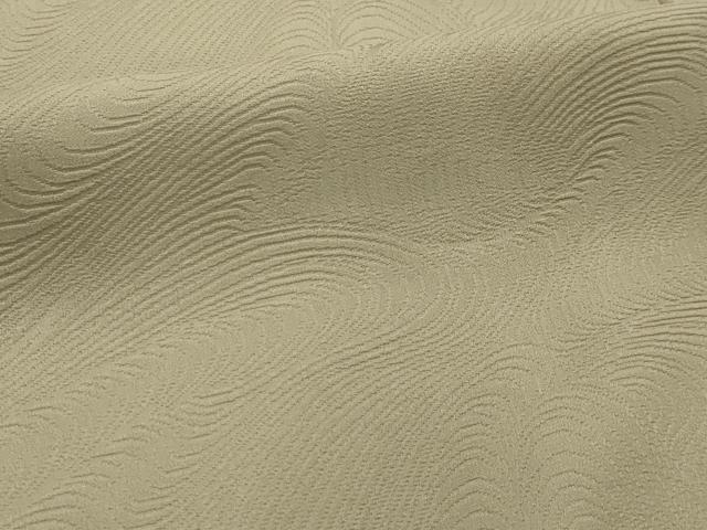 平和屋着物■上質な色無地　流水地紋　利休白茶色　正絹　逸品　AABM7642sx