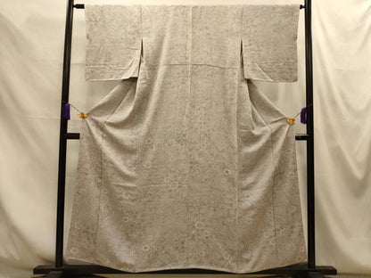 平和屋着物■上質な小紋　草花文　正絹　逸品　AABM7643sx