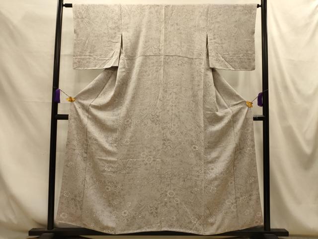 平和屋着物■上質な小紋　草花文　正絹　逸品　AABM7643sx