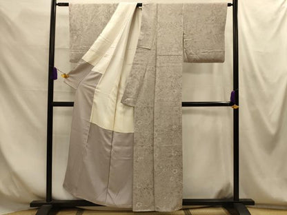 平和屋着物■上質な小紋　草花文　正絹　逸品　AABM7643sx
