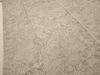 平和屋着物■上質な小紋　草花文　正絹　逸品　AABM7643sx