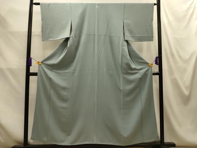 平和屋着物■上質な色無地　紋意匠　豆がら茶色　正絹　逸品　AABM7644sx