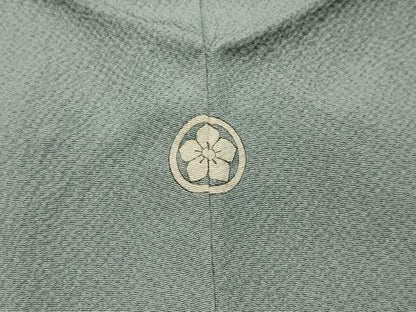 平和屋着物■上質な色無地　紋意匠　豆がら茶色　正絹　逸品　AABM7644sx