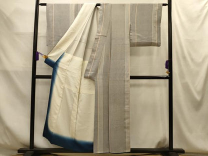平和屋着物■上質な小紋　作家物　間道　胴抜き仕立て　正絹　逸品　AABM7645sx
