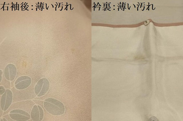 平和屋着物■訪問着　刺繍　鴛鴦花文　暈し染め　金糸　正絹　逸品　AABM7662sx
