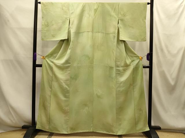 平和屋着物■上質な小紋　立波飛鶴花地紋　暈し染め　正絹　逸品　AABM7666sx