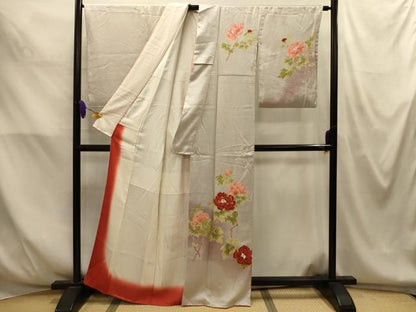 平和屋着物■訪問着　枝花文　暈し染め　正絹　逸品　AABM7681sx